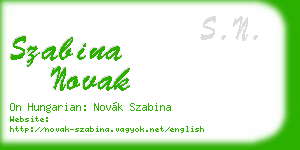 szabina novak business card