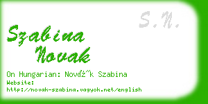 szabina novak business card